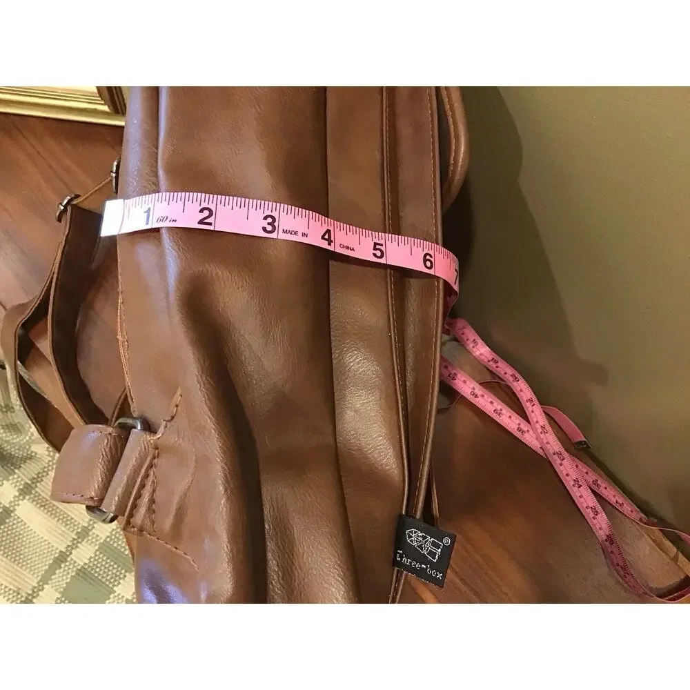 Vegan Leather Bag/Backpack With Adjustable Strap Laptop Compartment College